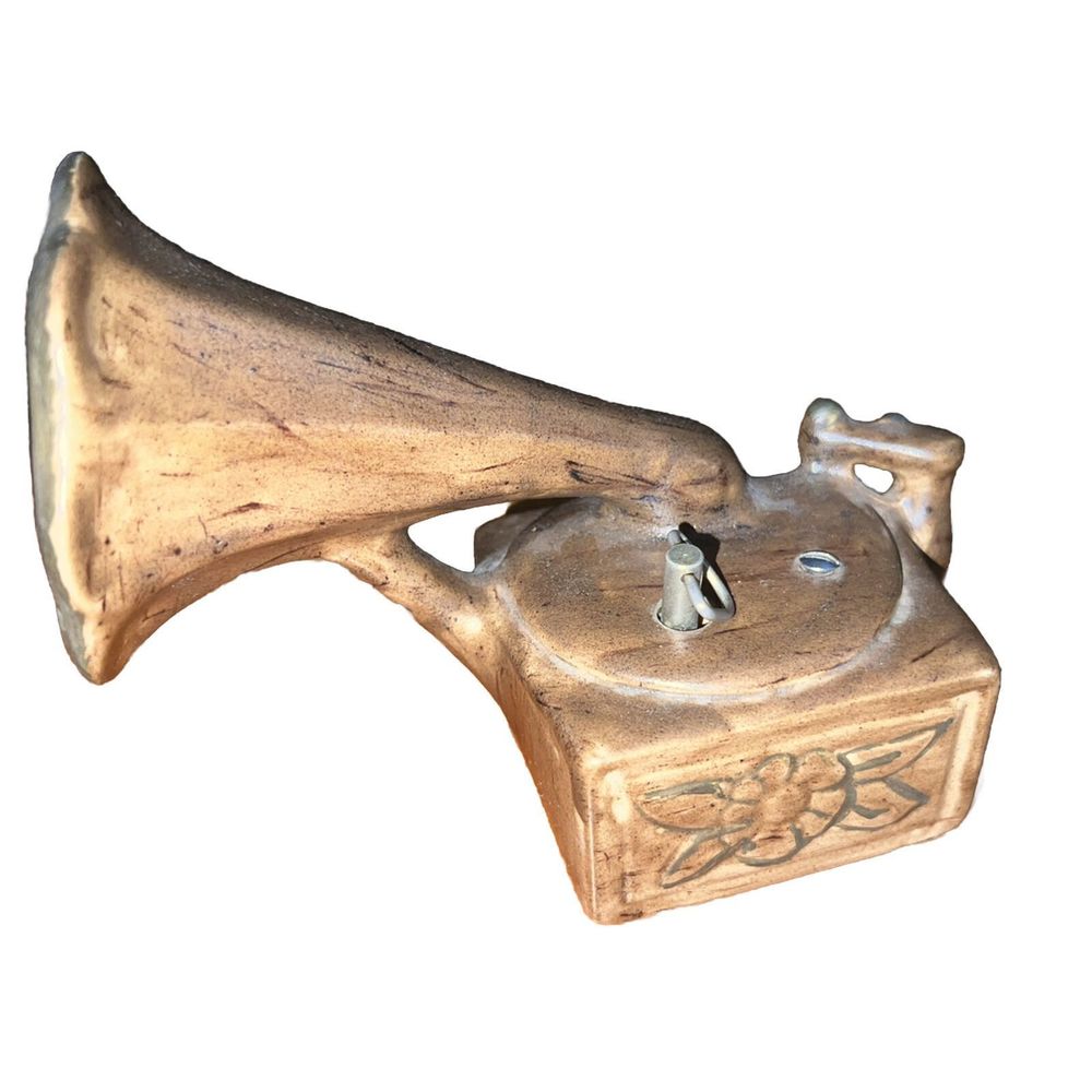 Vintage Wind-up Gramophone Swiss Music Box Plays Music